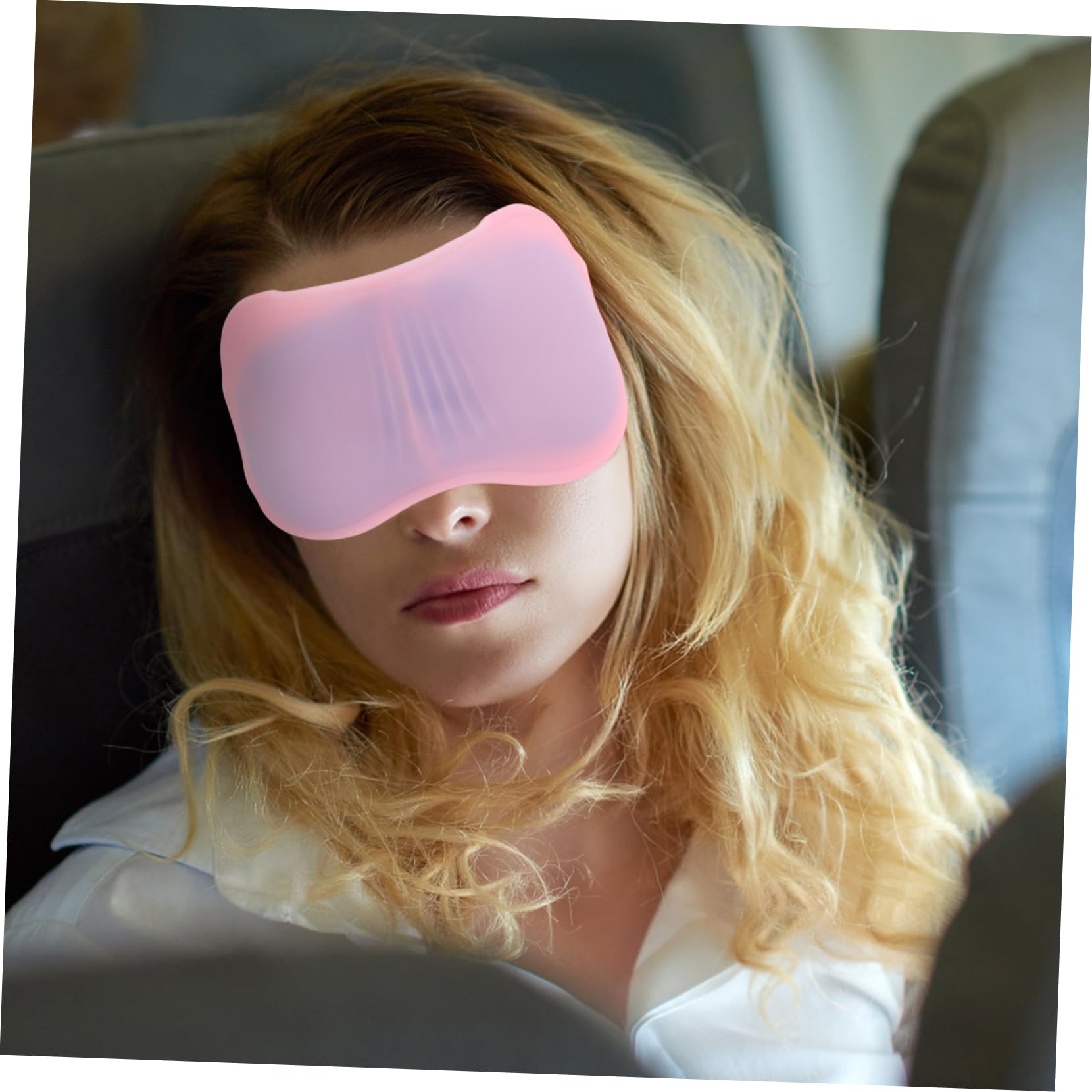 PACKOVE Antifaz de Gel para Ojos, Máscara Ojos para Dormir, Compresa Fría y Caliente, Silicona Cómoda, Viaje y Noche