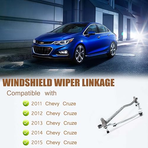 Miniatura 3 de Enlace de transmisión del motor del limpiaparabrisas 602-231 compatible con Chevrolet Cruze 2011, 2012, 2013, 2014, 2015, 2016, conjunto de