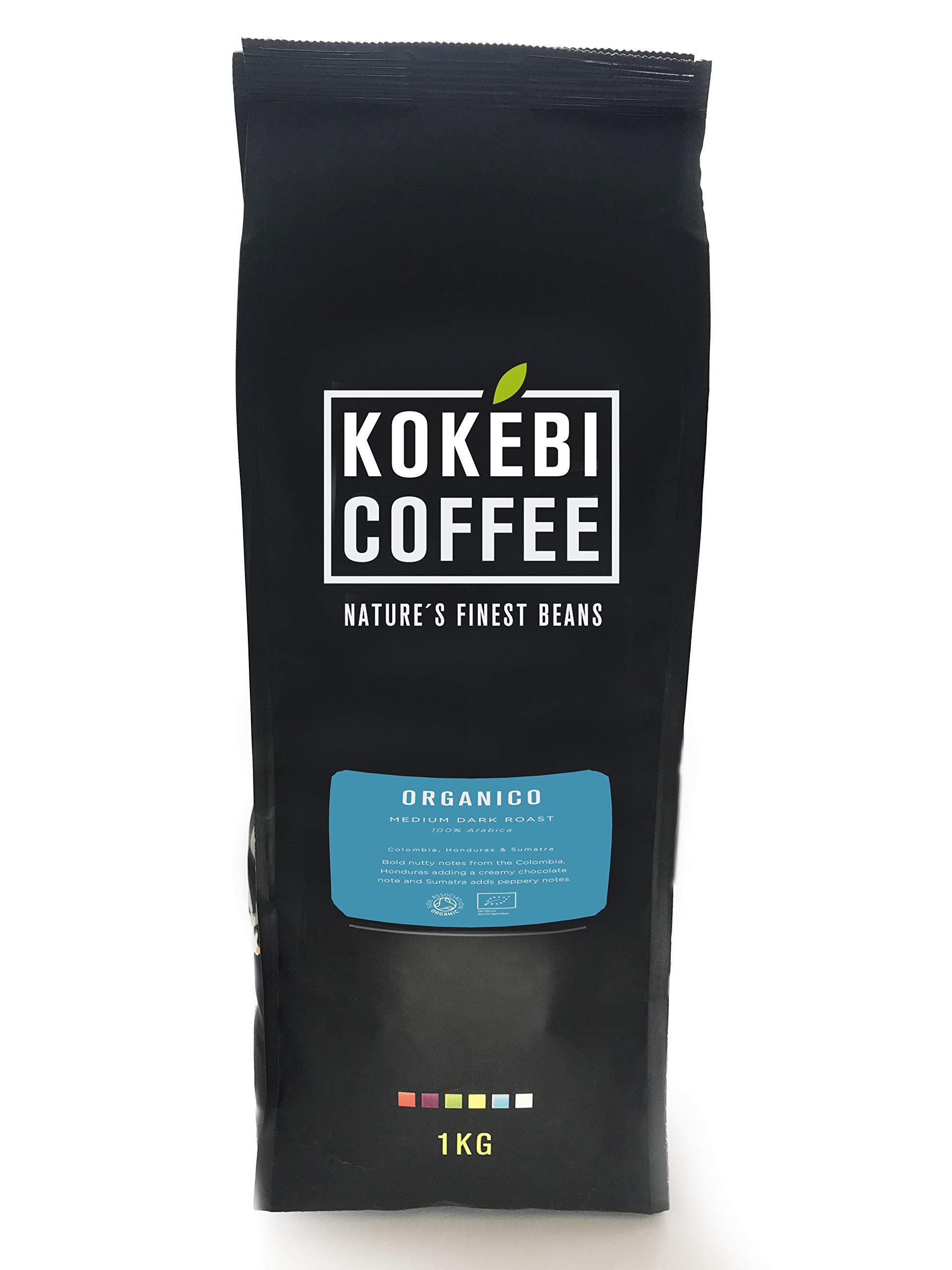 Kokebi Coffee Beans Organico 100% Arabica Fairtrade Rainforest Alliance 1 KG Freshly Roast