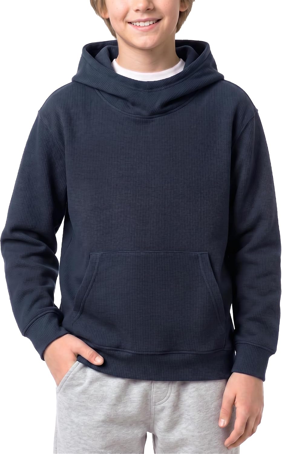 Boys Hoodies Thermal Long Sleeve Pullover with Pocket 5-14Y