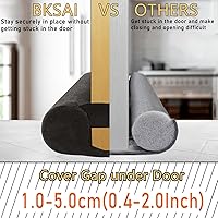 Vista 29 de Tope de puerta para puertas de 31 a 39 pulgadas, sin adhesivo, para parte inferior de la puerta, bloqueador de corrientes de aire debajo