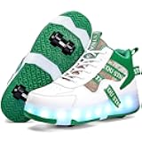 HHSTS Roller Skate Shoes for Kids Upgraded 16 LED Model 4-Detachable Wheeled Light up Boys Girls High Top Fashion Sneakers for Child Christmas Birthday New Year Gifts