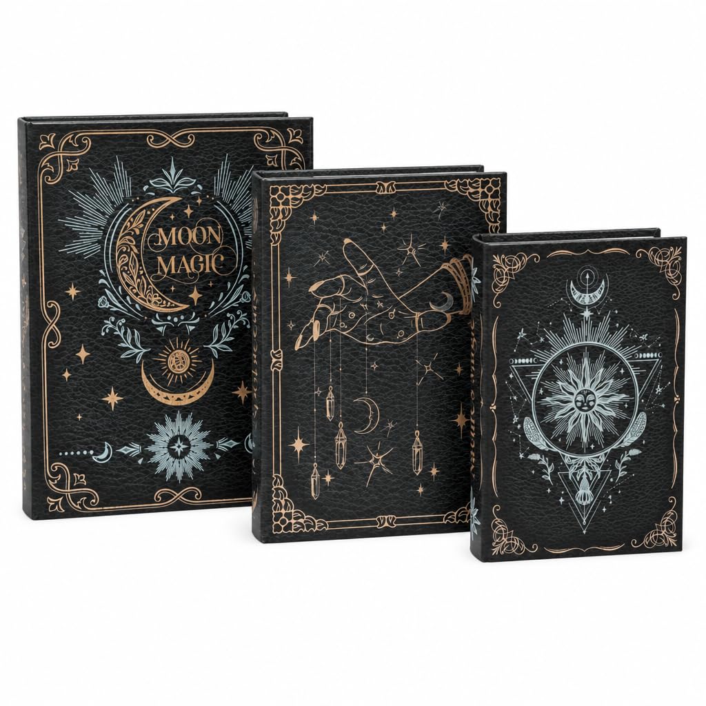 Design By Violet Moon and Spells Halloween Book Boxes Set of 3