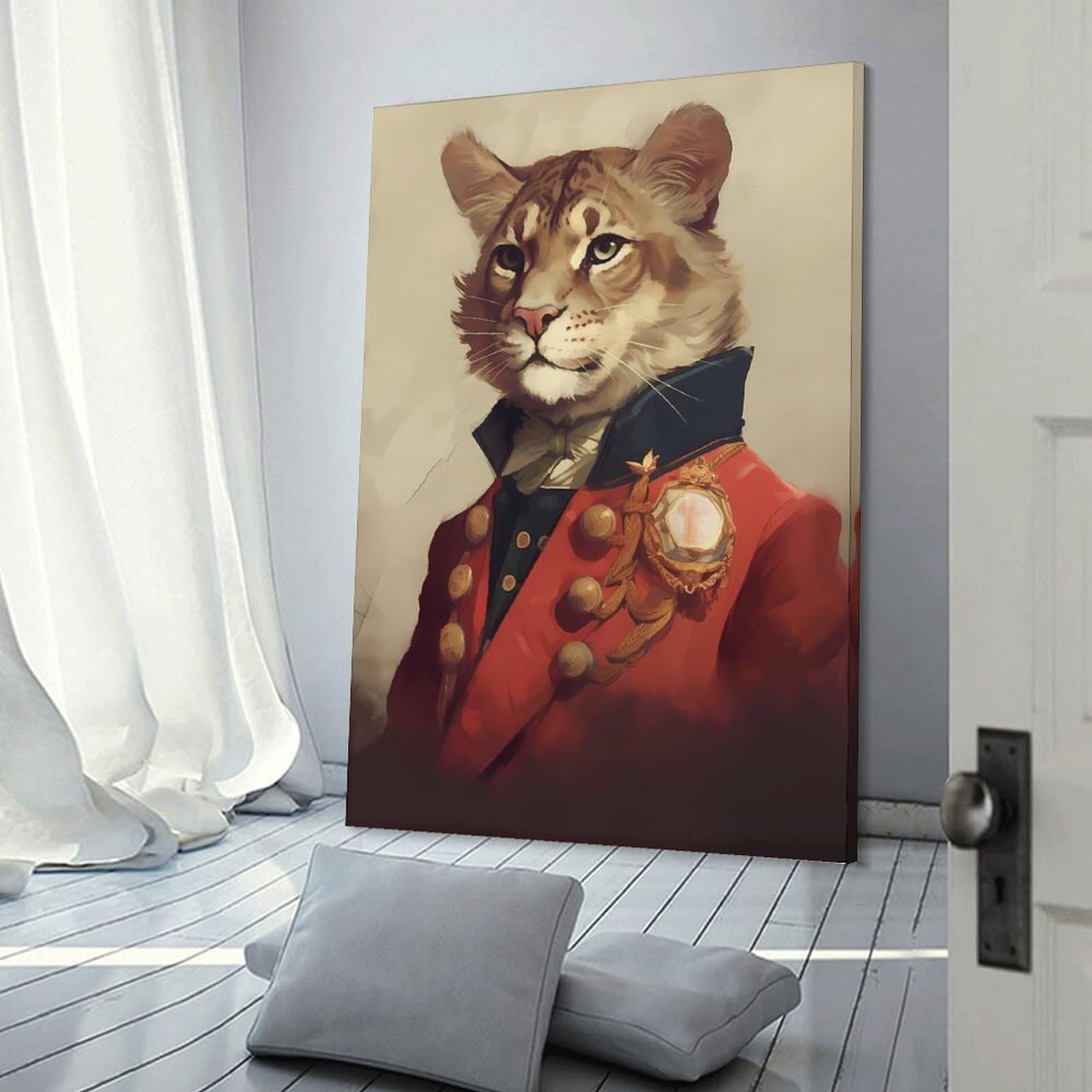 Junmoney Canvas Wall Picture Cougar Mythical World, 24x36inch(60x90cm), for Calm Bedrooms, Home Corners Or Flats, Decorative Wall Art for Cosy Rooms