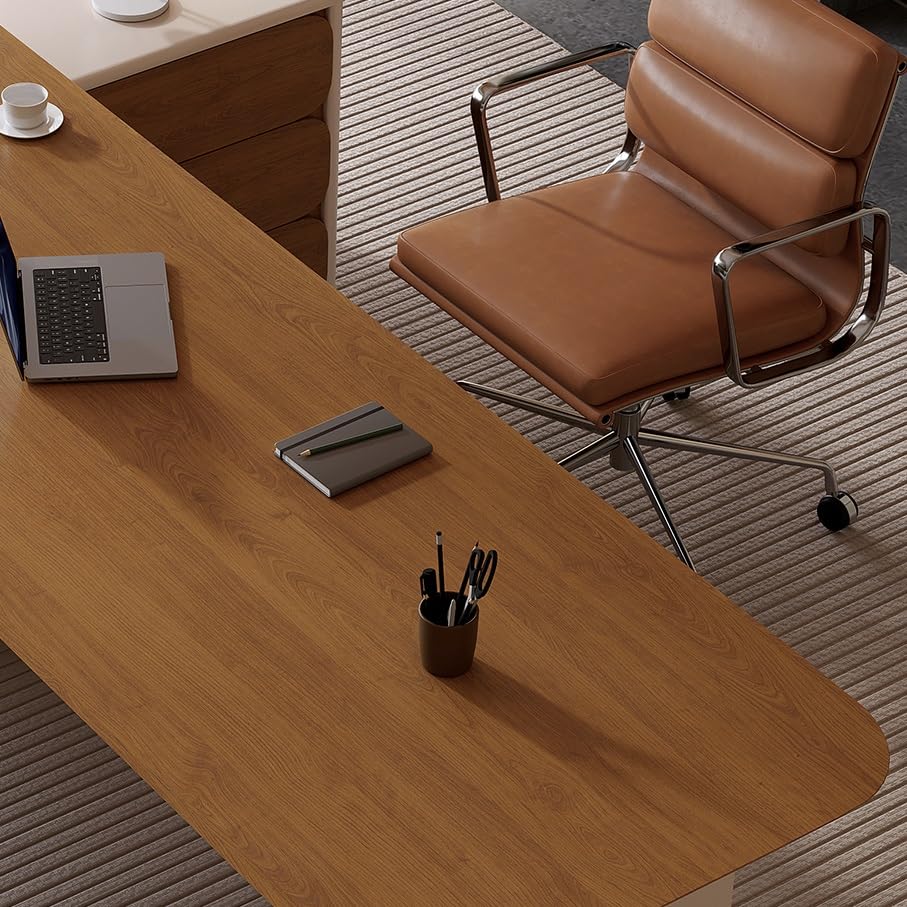 Scrivania angolare in legno massello, scrivania moderna per consultazioni per casa o lavoro, postazione di lavoro multifunzionale per l'installazione di casa e ufficio