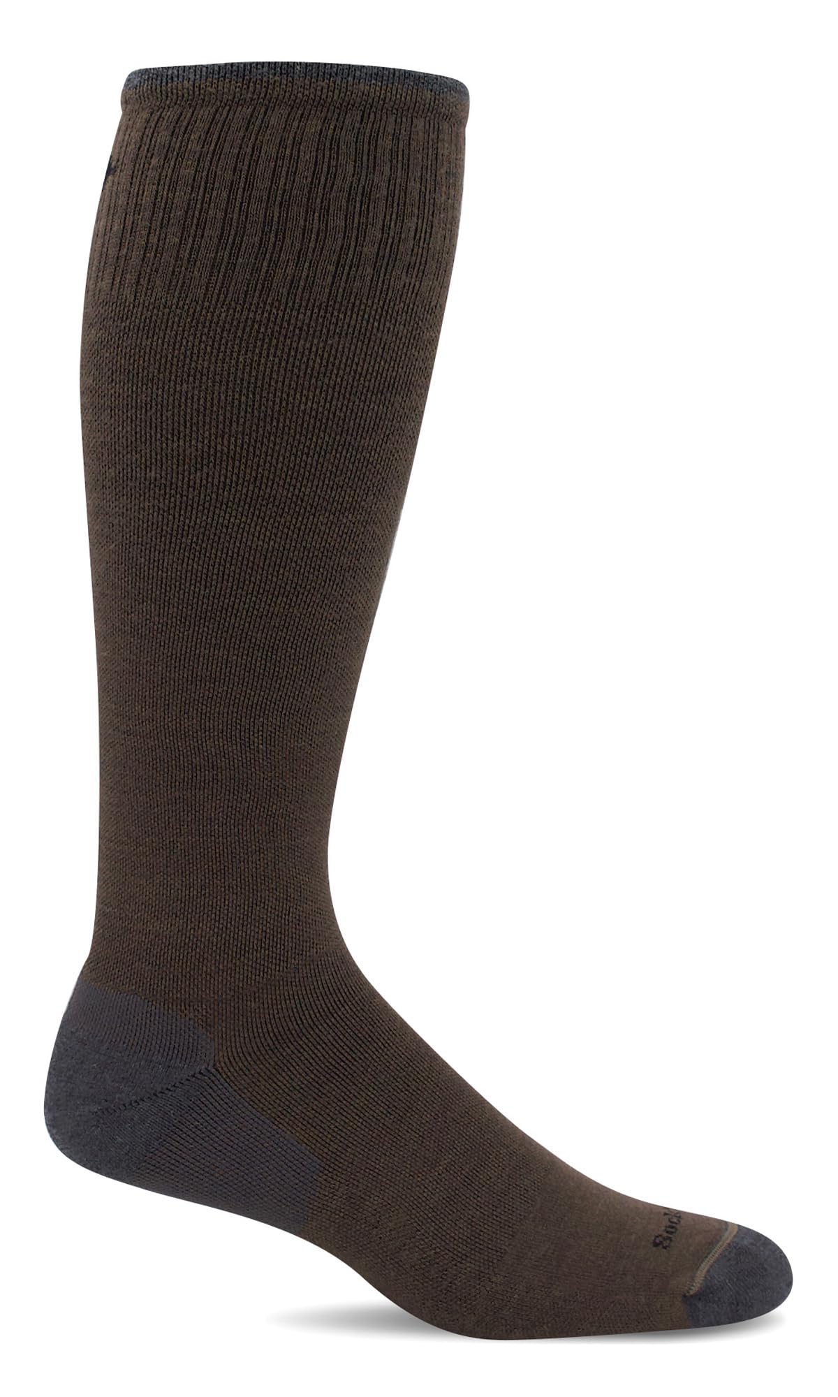 Sockwell Men's Elevation Firm Graduated Compression Sock, Bark - L/XL