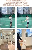 Vista 3 de Swing Trainer with Pulley-Height Adjustable with 13ft Rope Practice Aid,Improve Batting & Develop Muscle Memory Training Tools for Softball