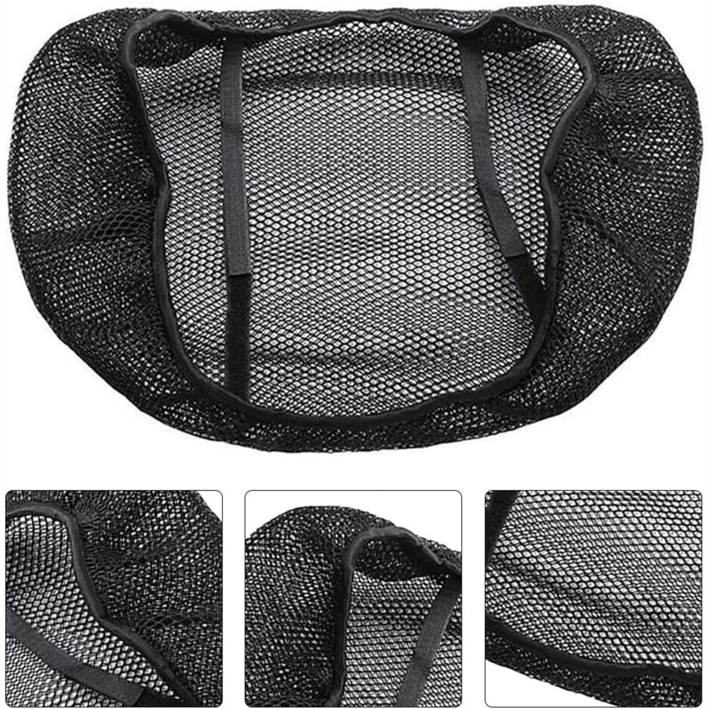Coprisedile Moto 3D A Nido D'Ape ANCLLO - Traspirante, Antiscivolo, 75x60 Cm, Per Scooter E Ciclomotori (Nero)