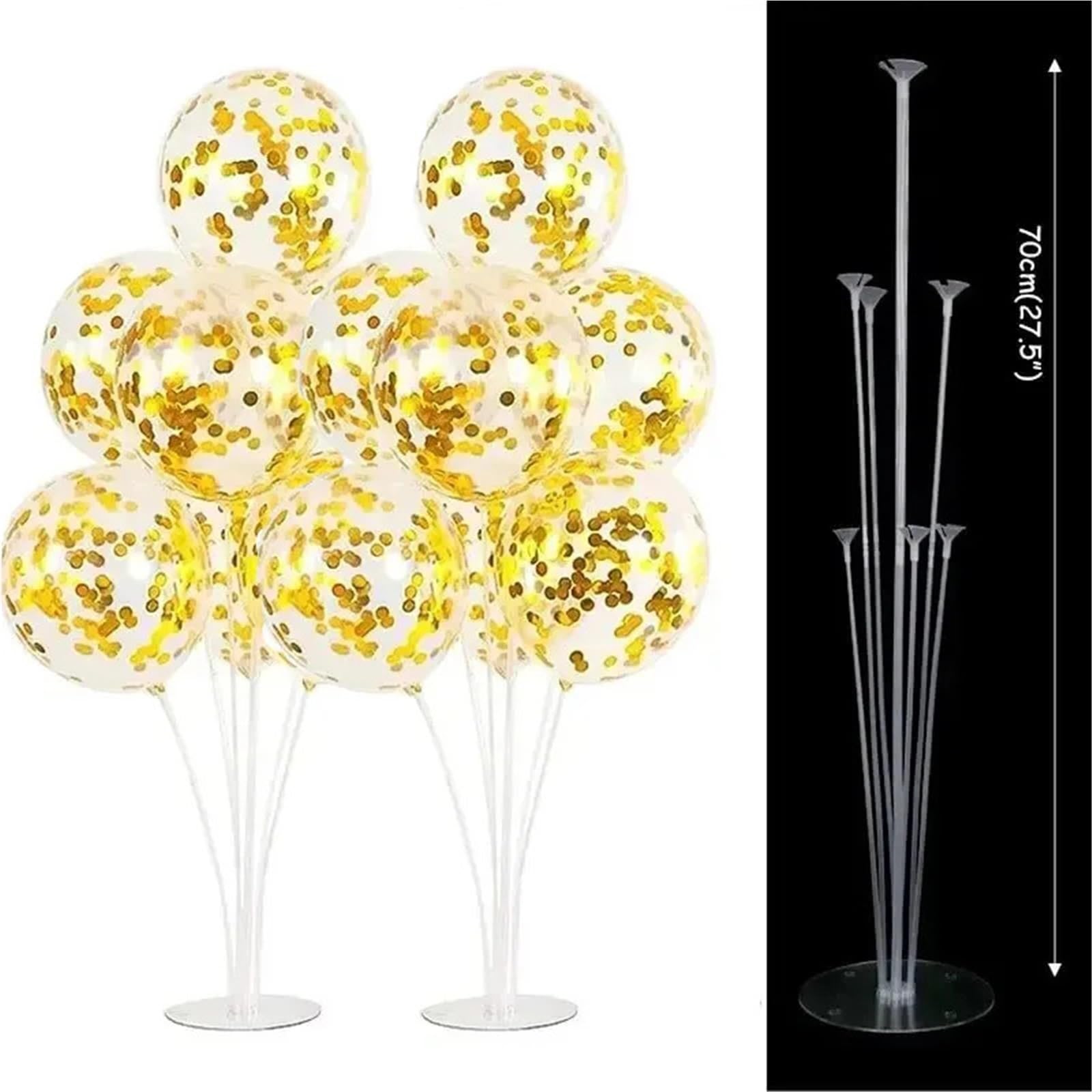 Stojak na balony Zestaw balonów ze stojakiem na balony w kształcie złotej fali(8set Bracket)