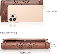 Vista 88 de Aphison - Cartera larga de cuero suave RFID para mujer, con caja de regalo