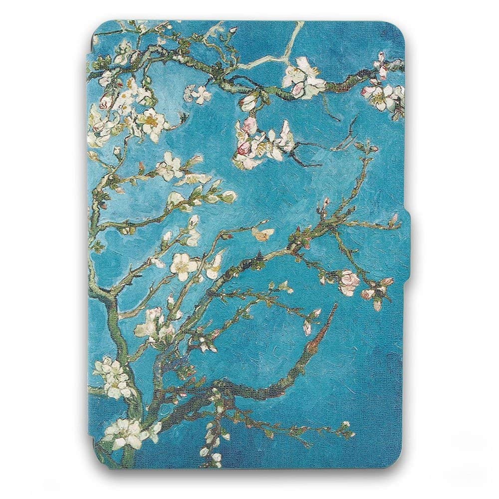 (Blossom) Kindle Paperwhite case. Premium SmartShell Lightest Thinnest Protective PU Leather Case with (Auto Wake/Sleep) Folio Flip Case Flip Cover for Amazon Kindle Paperwhite 2012 , 2013 , 2014 and 2015 New 300 PPI Flip Cover Flip Case