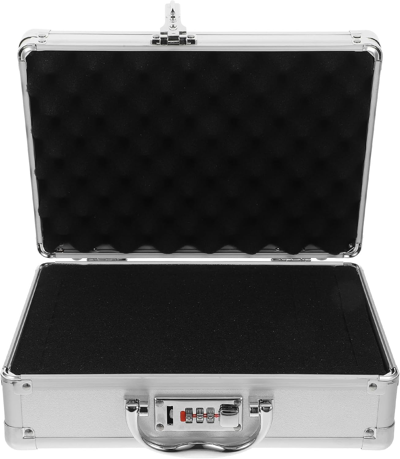 Tool Carrying Case with Password Lock, Silver Aluminum Alloy
