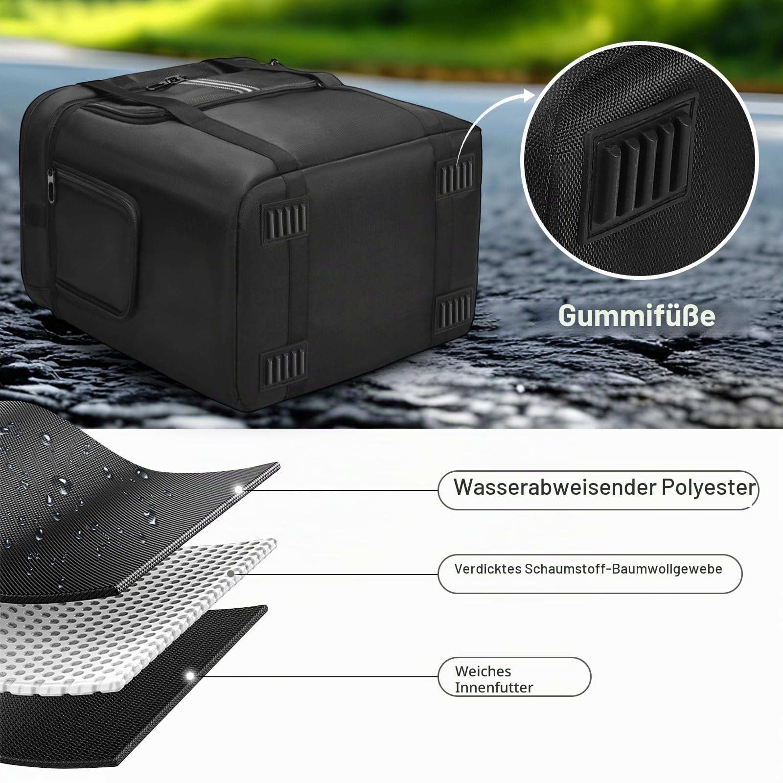 Tragetasche kompatibel mit BLUETTI AC180 Portable Power Station, Reise-Aufbewahrungstasche Abdeckung für Netzteil, Ladekabel und Zubehör
