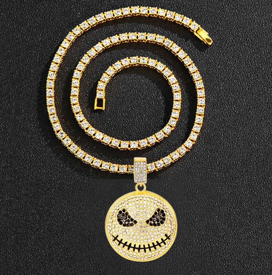 HH BLING EMPIRE 14k Gold Silver Plated Hip Ho Rapper Pendant Chain Necklace for Men, Iced Out Diamond King Pendant with Rope Tennis Chains 22 Inch - Image 4