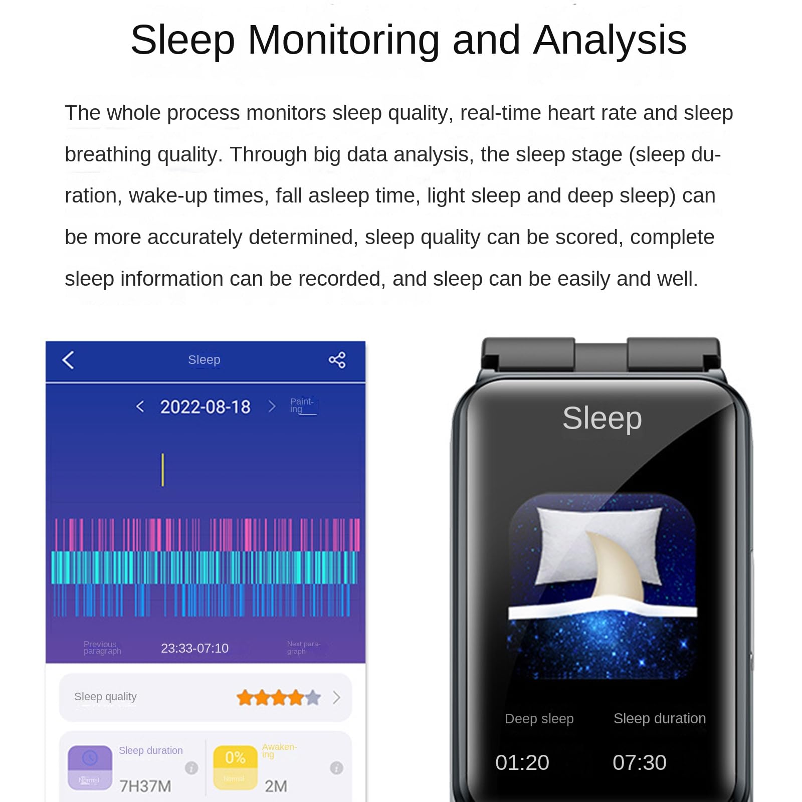 EP01 Smartwatch EKG PPG HRV Health Smart Watch z kaloriami, temperaturą GPS, robienie zdjęć (różowy)