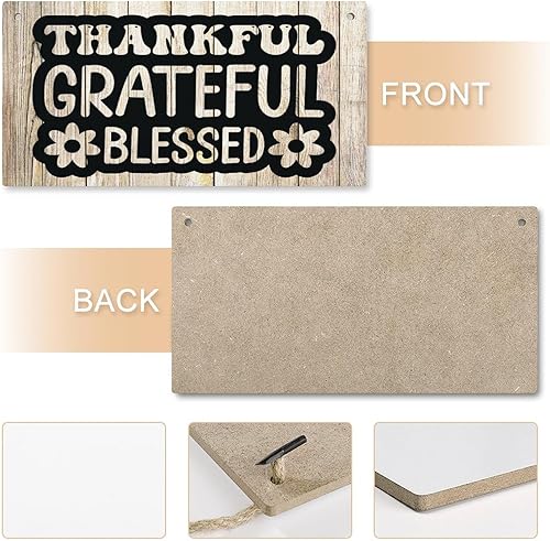 Vista 77 de Letrero decorativo para puerta delantera, decoración rústica de bienvenida de otoño para colgar en la pared, placas de madera para porche de granja