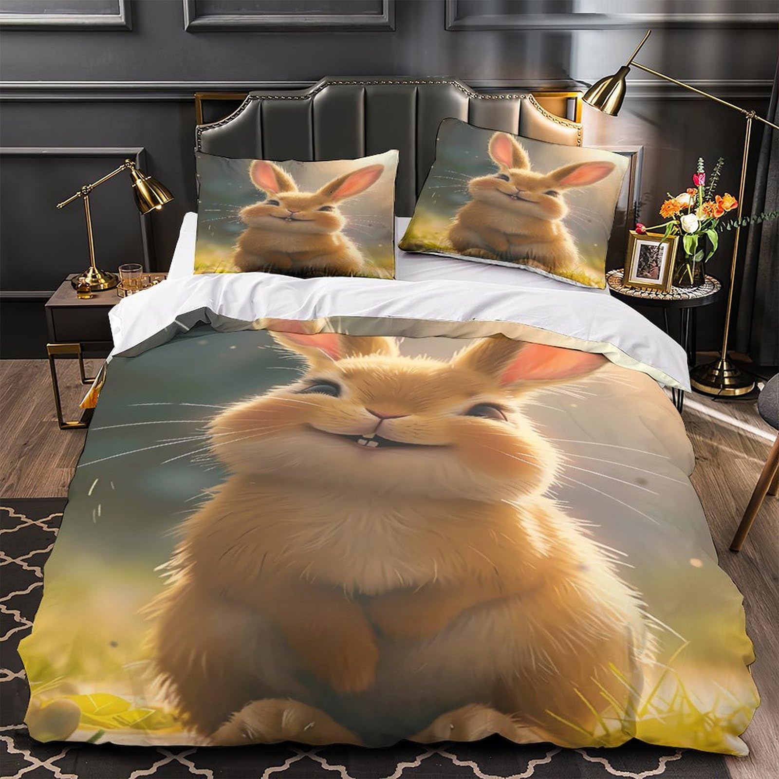 Parure de lit 3D ultra douce en microfibre résistante effet fantastique 260x220 cm