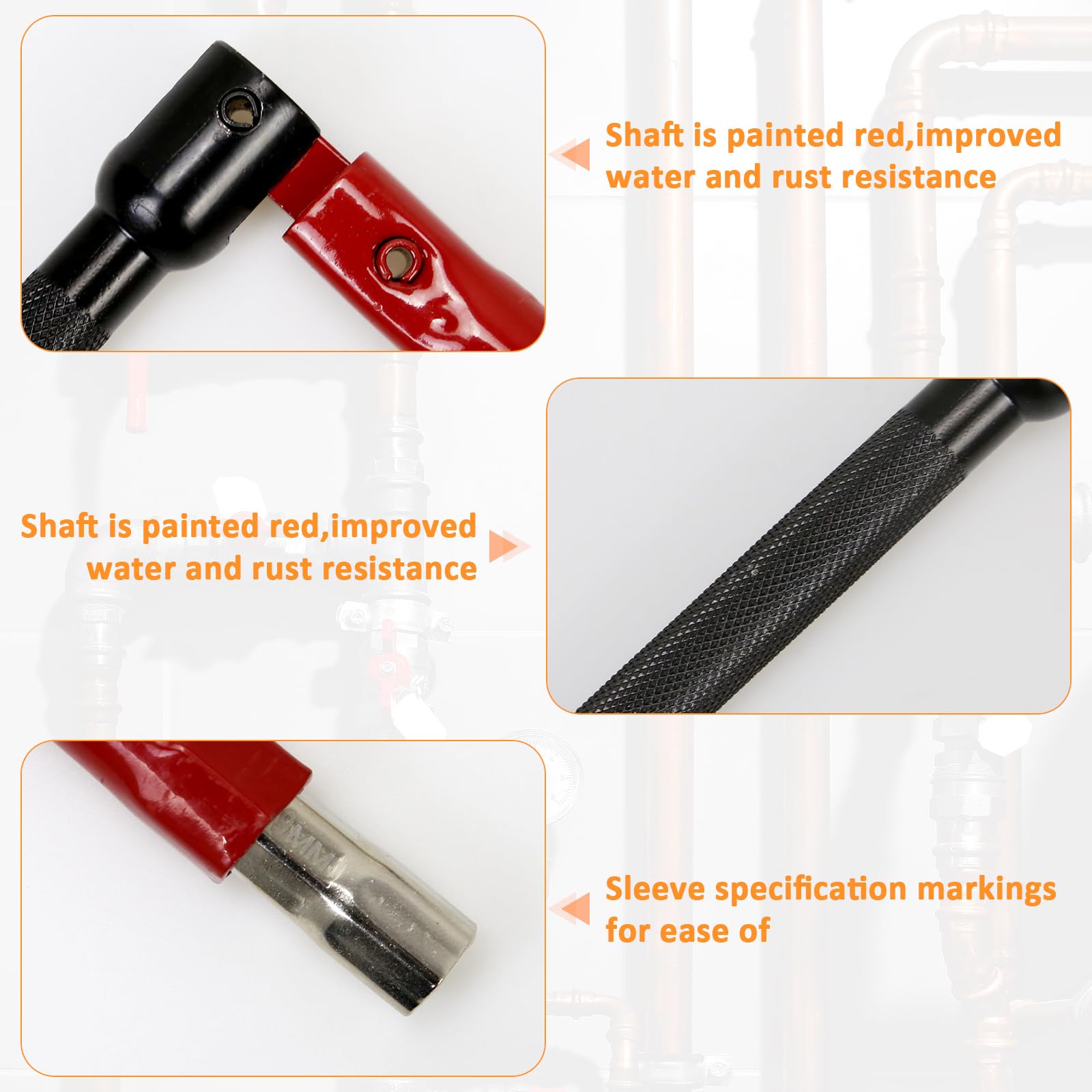 Chiave Rubinetto Lavello, Chiave per Rubinetto Sottolavello, Chiave per Dadi Rubinetti, Utensile per L'installazione dei Rubinetti 8-13 MM