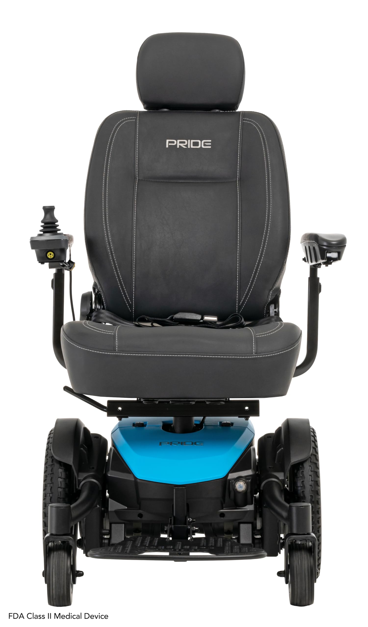 Jazzy EVO 613 Power Wheelchair + Rear Basket & Cup Holder l 300 lbs Capacity l 17 Miles per Charge l Mid-Wheel 6 Suspension l Extended Warranty (Robin's Egg Blue (Matte), 16