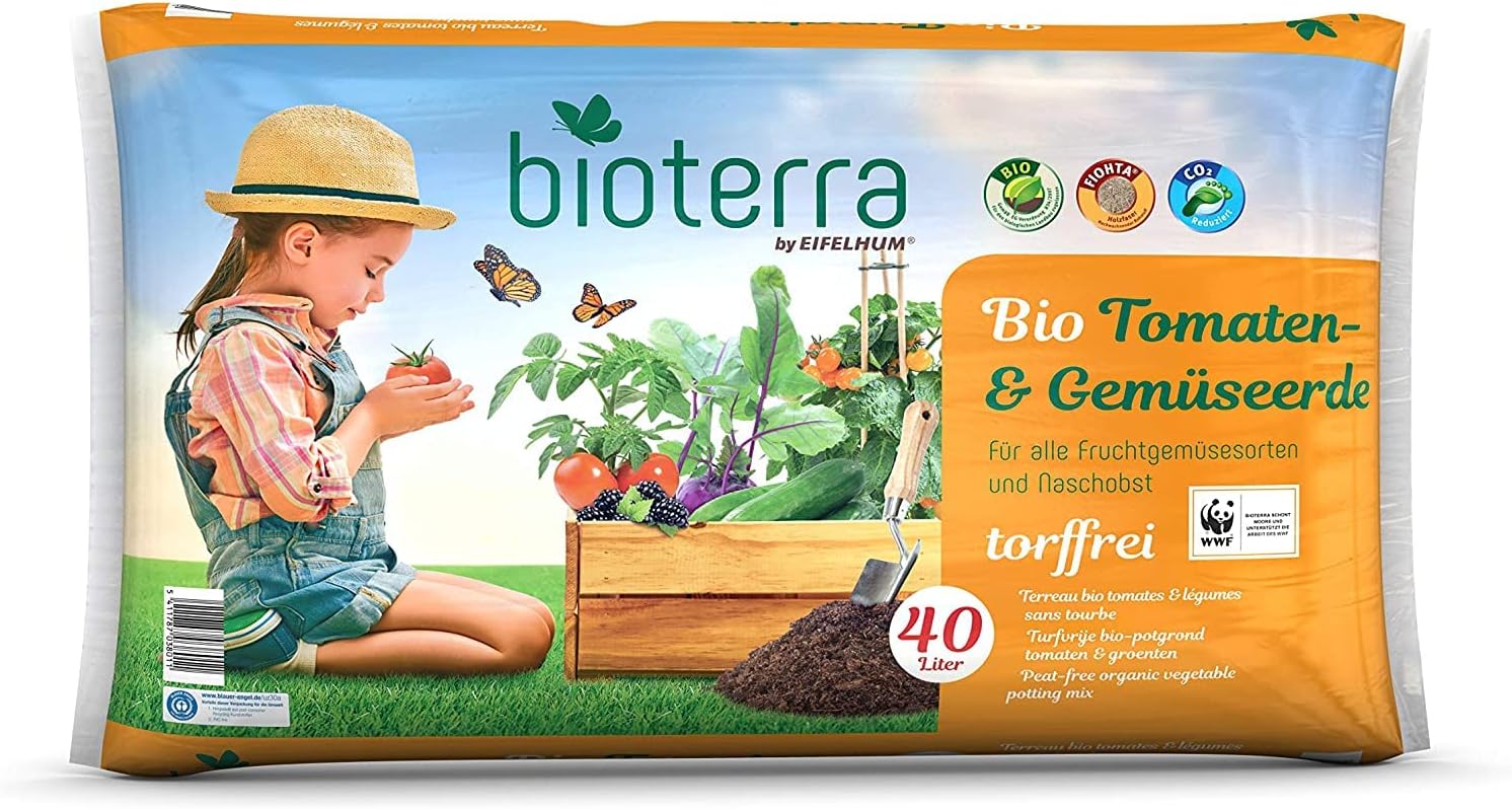 Kuhlmann BIOTERRA BIO Tomatenerde und Gemüseerde, torffrei, 40 Liter ...