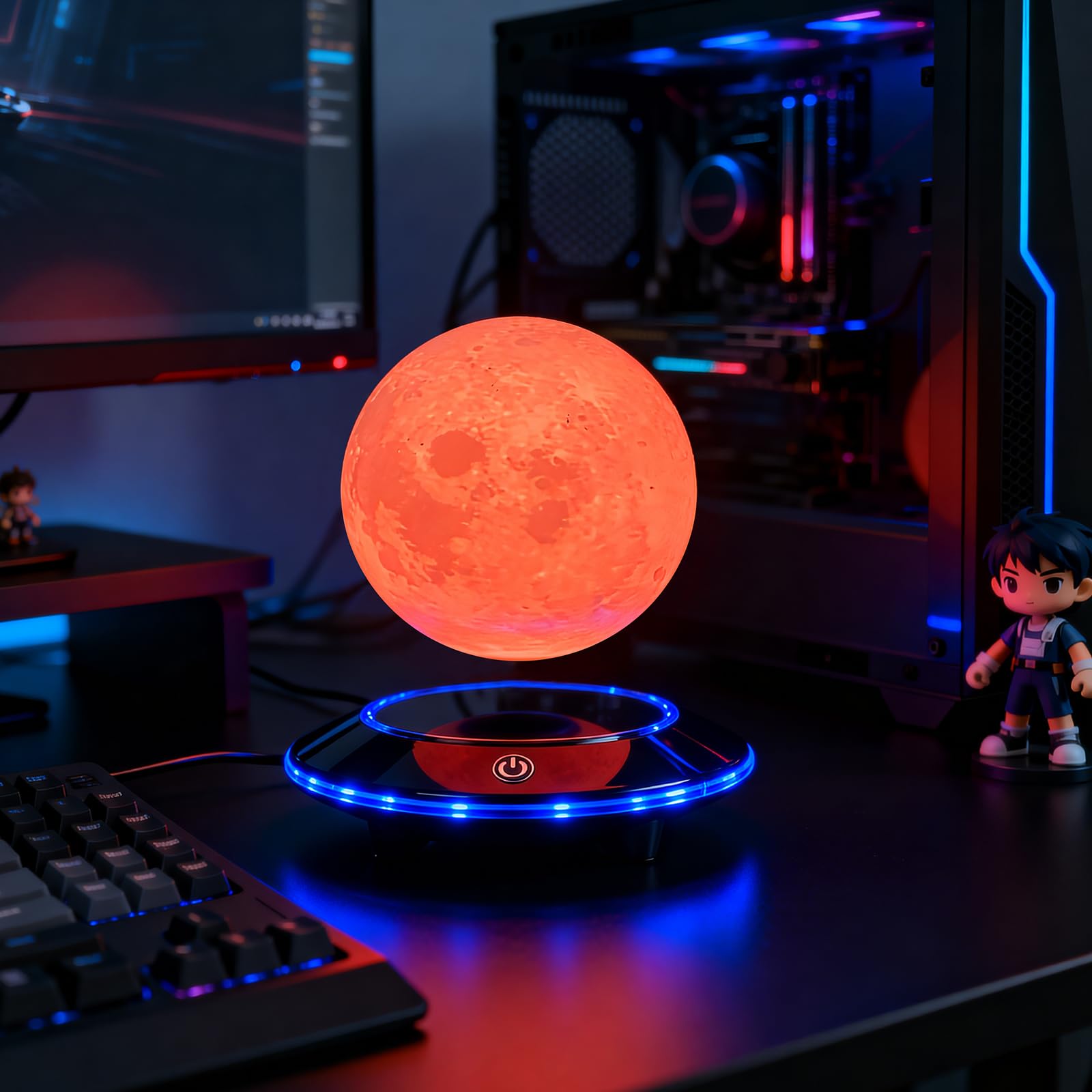 新品★FLYTE★マンハッタン★空宙に浮くLEDライト★ランプ★永久機関 Amazon.co.jp : 磁気浮遊ワイヤレスランプMoonフローティングと