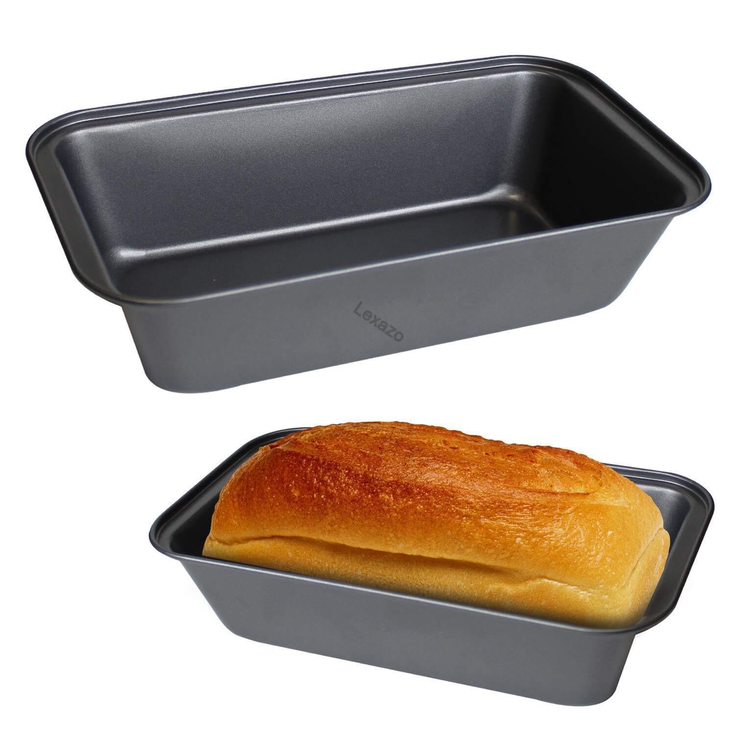 Lexazo Aluminum Non-Stick Rectangular Pan, Bread Pan, Rectangular Pan, Microwave/Oven Tin Bread Mold, Tools and Accessories for Home (1 Piece)