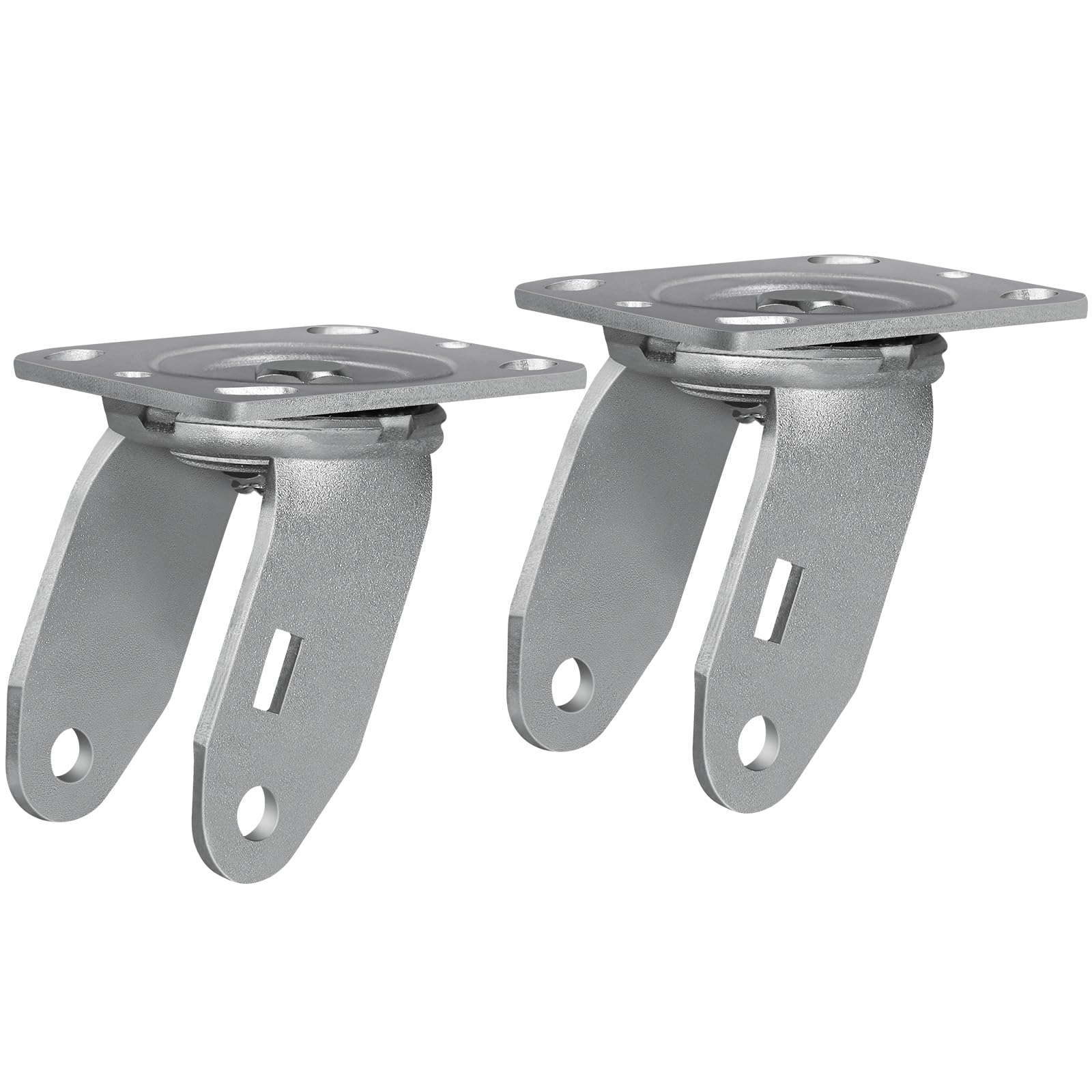 5" x 2" Swivel Caster - Heavy Duty Zinc Plated Steel Frame, 4" x 4 1/2" Plate, 1000 lb Capacity, Replacement Caster Fork for Carts, Furniture, and