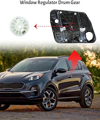 Miniatura 2 de Elevalunas Engranaje de tambor para Kia Sportage 2017-2021, ventanas universales para delantero trasero izquierdo y derecho