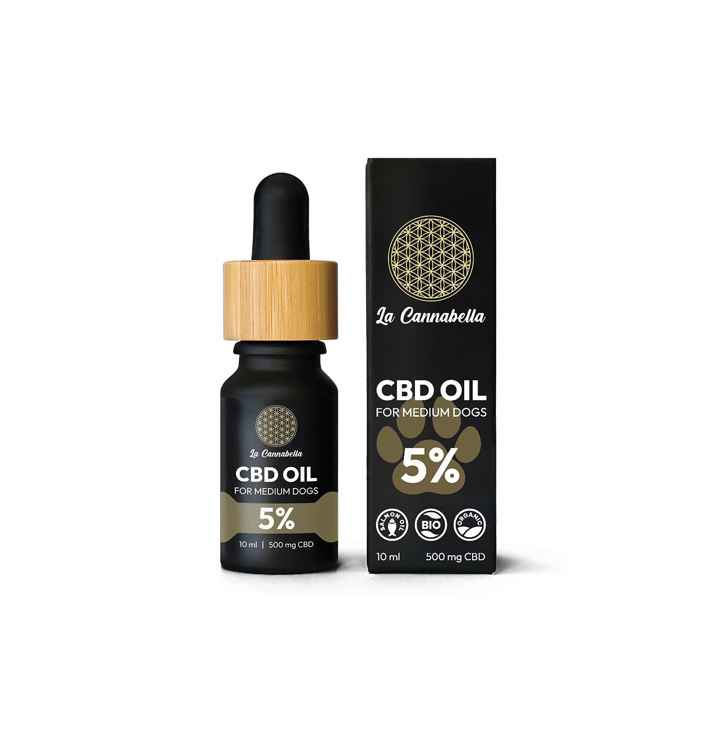 Huile 5% chiens de saumon premium 100% biologique pure