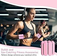Vista 2 de Wrist Ankle Weights for Women, Adjustable Ankle Weights Strength Training Silicone Bracelets Workout Wrist Ankle Weights for Men Women Yoga Running