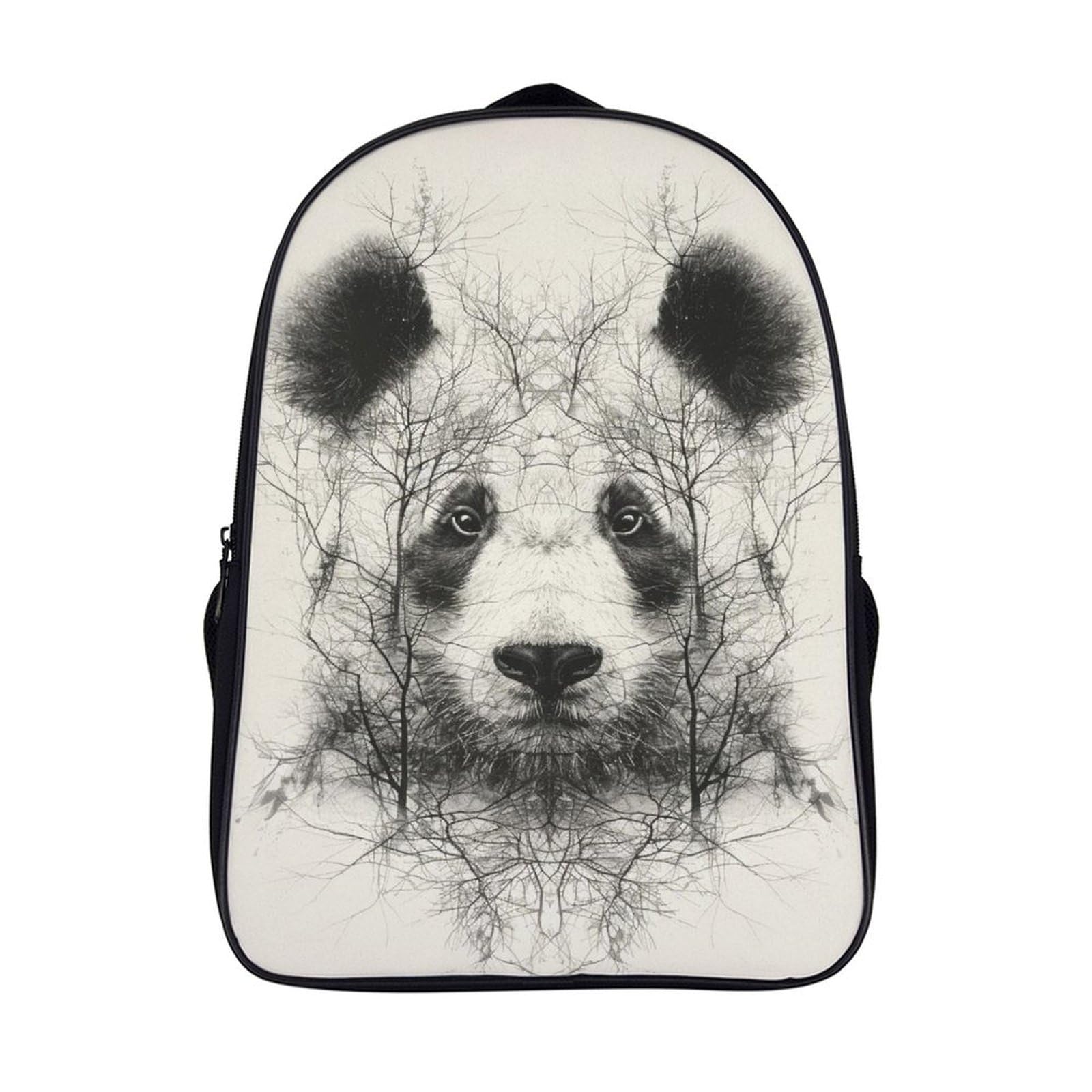 LOUSONSchool Backpacks Flashing Panda Student Backpack Big for Girls Kids Elementary School Shoulder Bag Bookbag