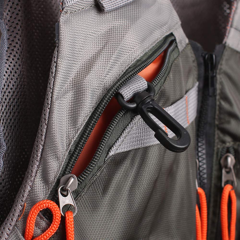 Waxaya Lightweight Fly Fishing Vest with Multi Pockets Adjustable Size Mesh Fishing Backpack for Men and Women
