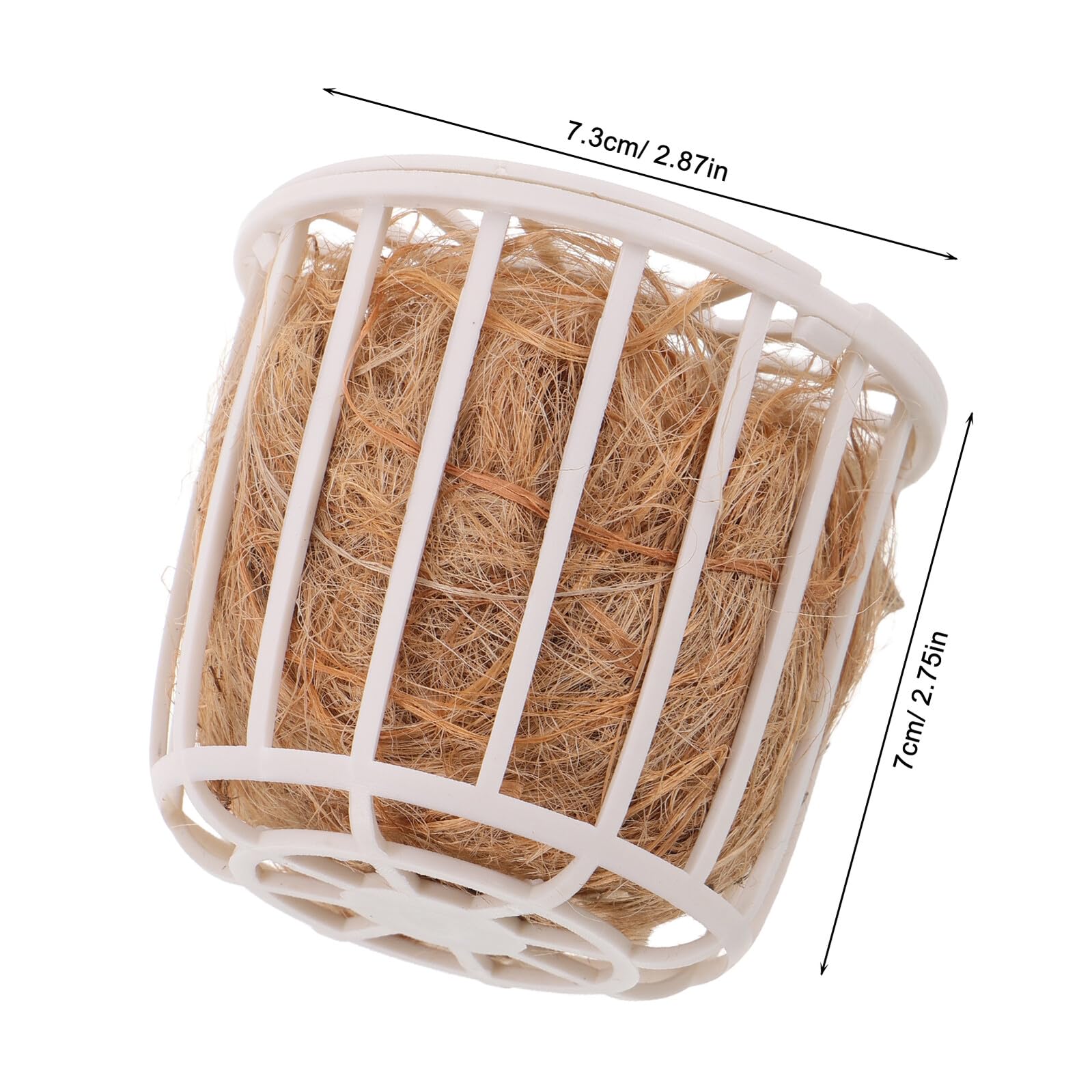 BESPORTBLE Nid de Reproduction Naturel en Jute avec Panier de Rangement Matériaux de Nidification pour Canaris Perruches et Pinsons Litière Confortable et Hygiénique pour Cage D’Oiseaux
