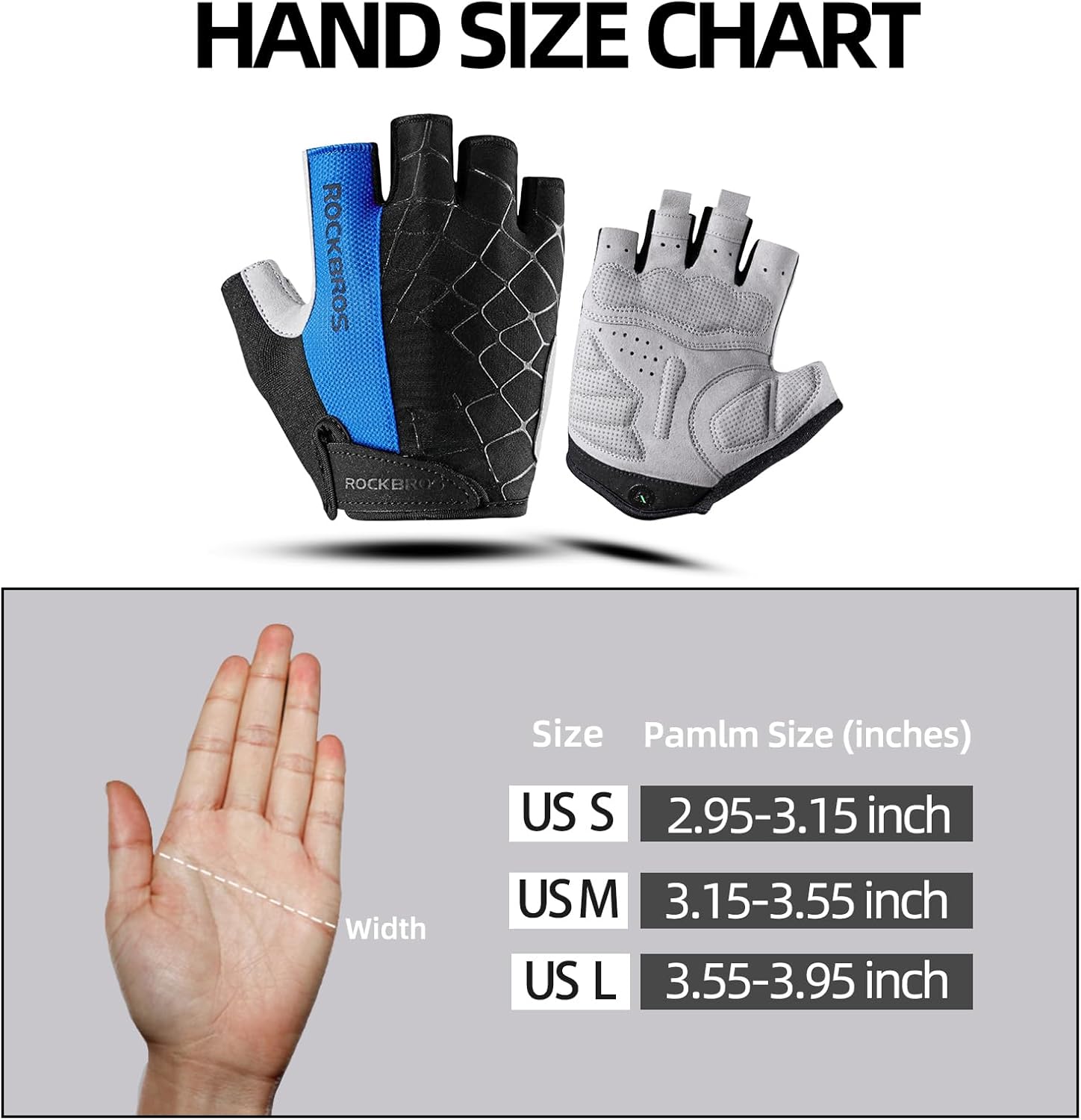 ROCKBROS Men's Cycling Gloves with SBR Pad, Anti-Slip, Breathable for Spring, Autumn Sports Riding - Image 7