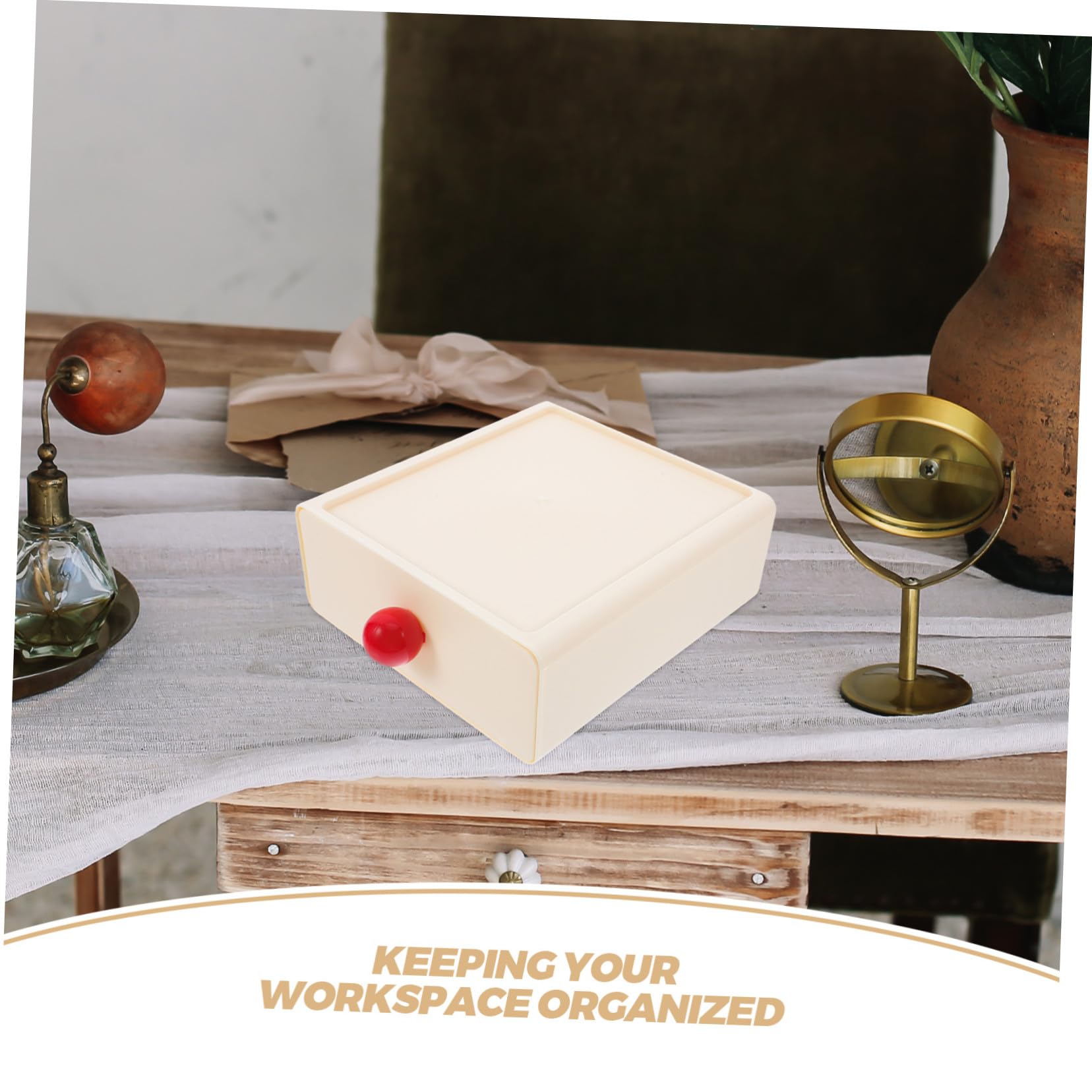 6 Piezas Organizador de Escritorio Multifuncional Caja de Almacenamiento de Plástico para Material de Oficina y Papelería Bandeja de Escritorio white para Suministros y