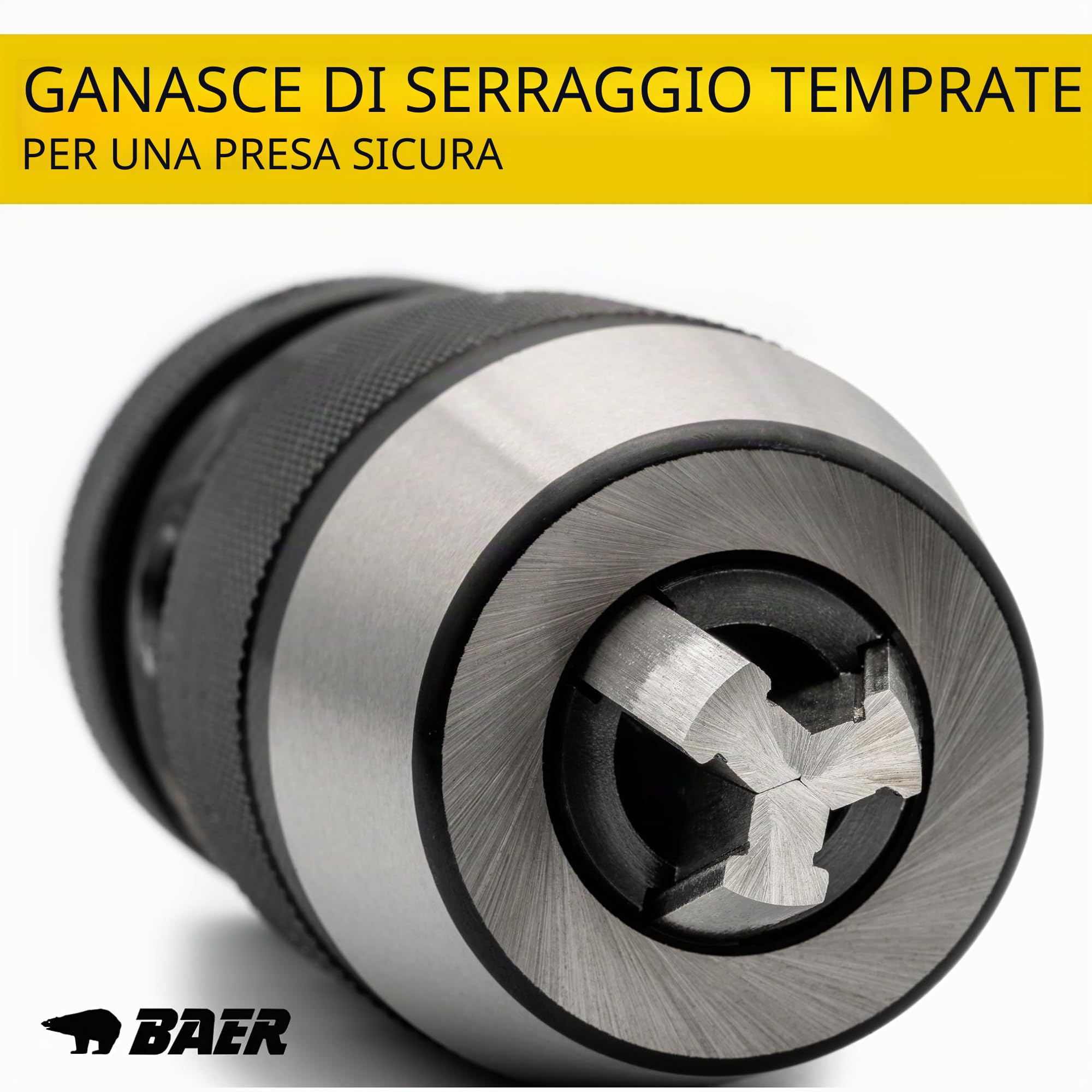 BAER Mandrino con attacco conico 5,0 – 20,0 mm | conico B 18 – Mandrino di precisione | martello perforatore