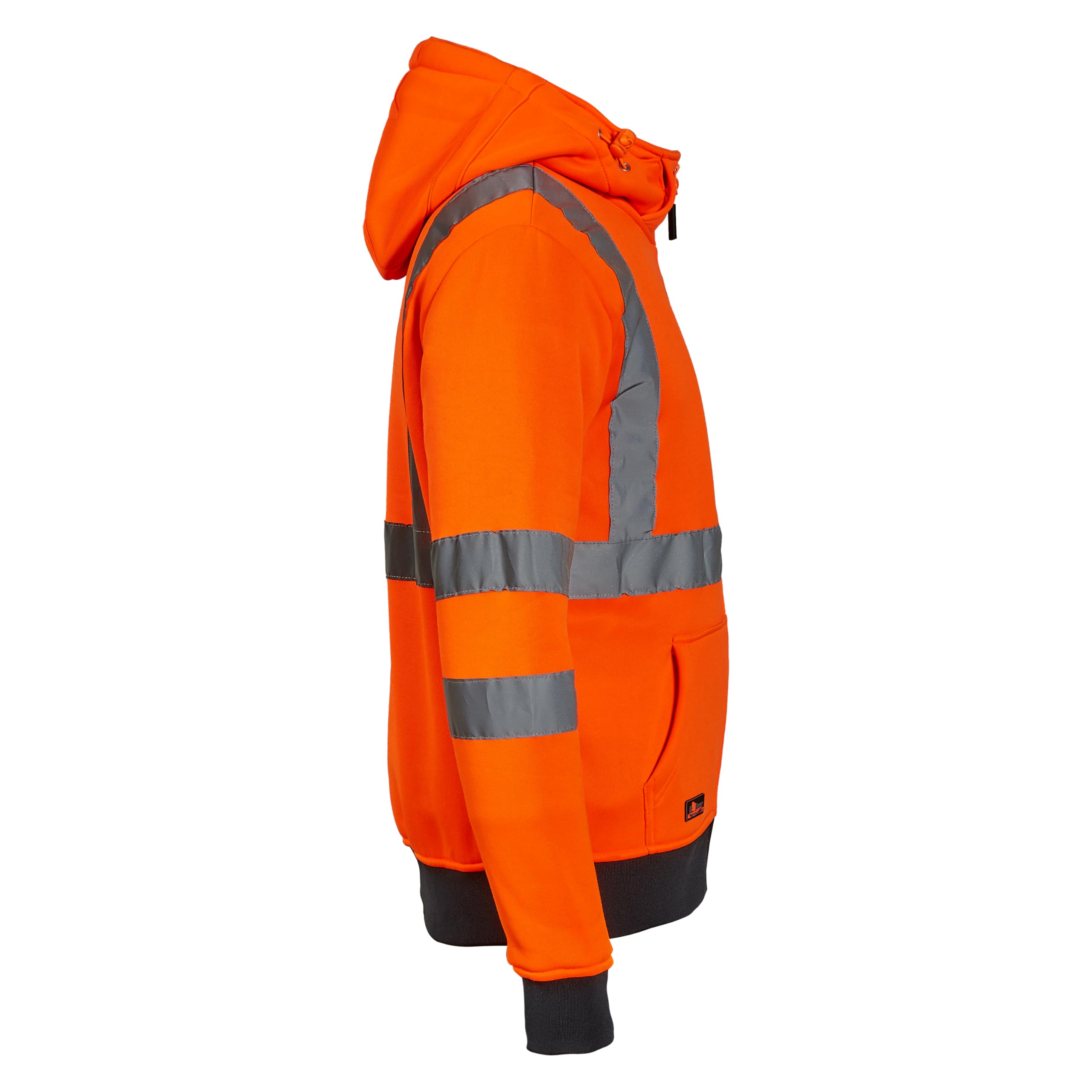 U-Power MELODY, Felpa, Abbigliamento da lavoro confortevole, Tessuto Softshell, Cappuccio rimovibile e regolabile, Giacca con zip intera, Tasche larghe sul fondo, Collo alto (ORANGE FLUO_M)