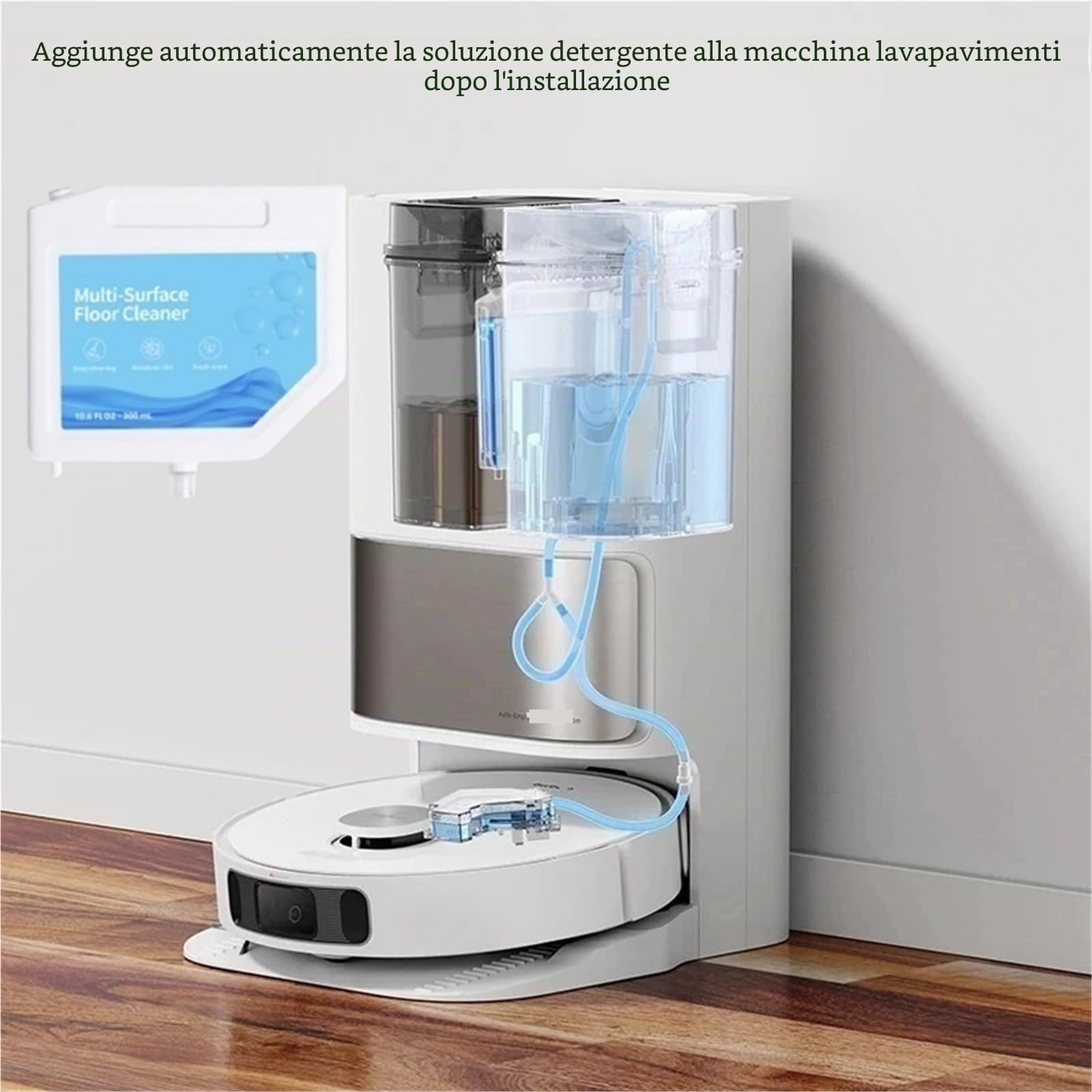 Soluzione detergente speciale for pavimenti multisuperficie da 300ml, compatibile con Dreame L10s Ultra S10 S10 PRO S10 Plus, detergente multiuso for pavimenti(300mlx4)