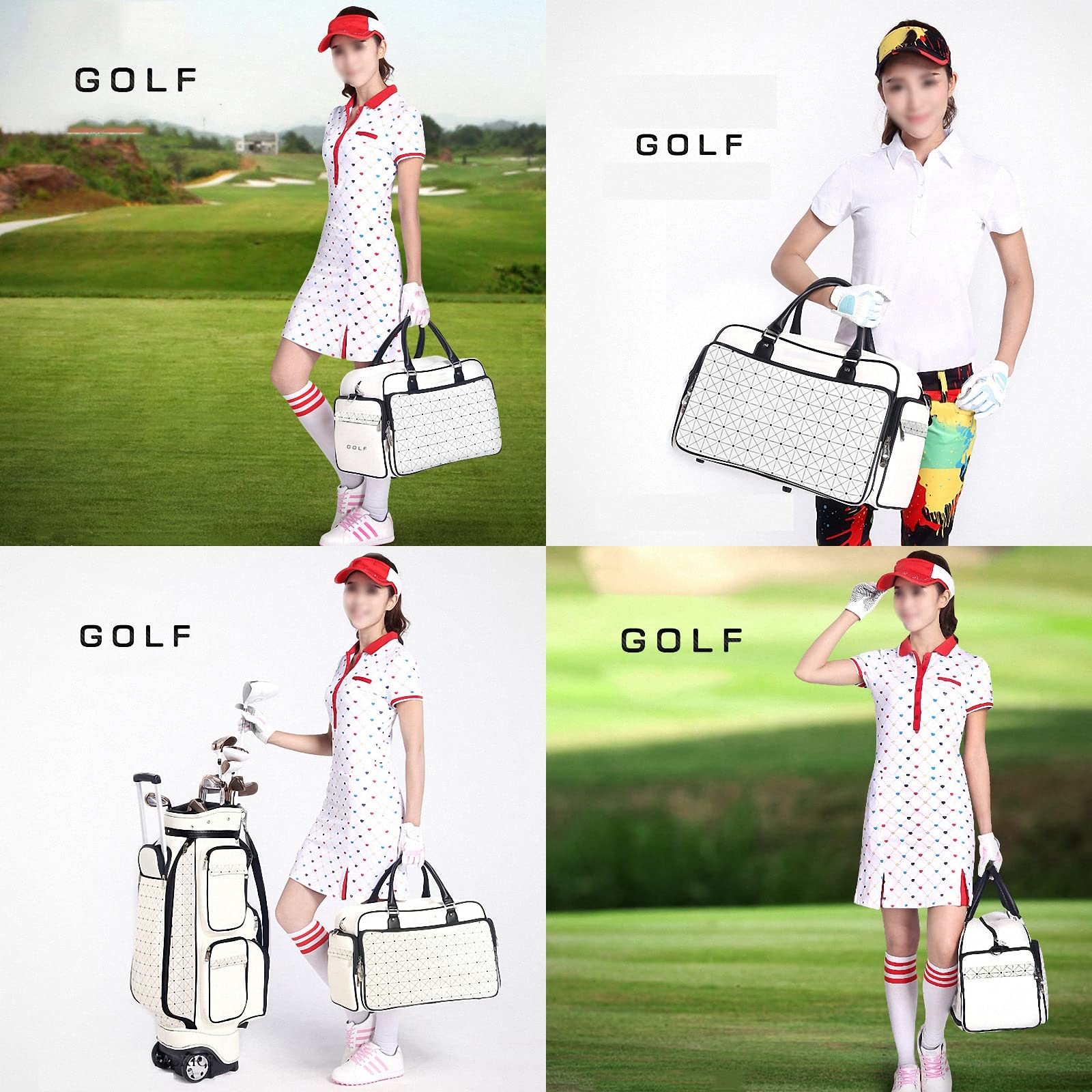 Golf kleidungstasche für männer und Frauen, wasserdichte PU unabhängige schuhtasche mit großer kapazität