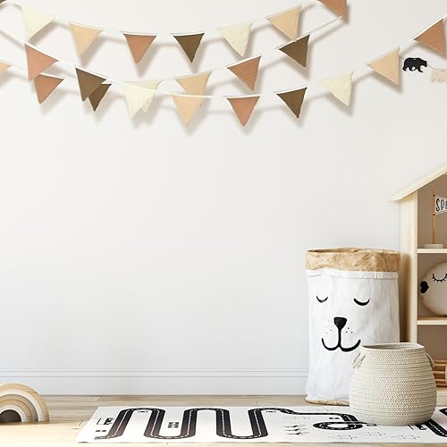 Miniatura 6 de Oudain Banderines de 17 pies, 2 piezas de guirnalda triangular para guardería, decoración de guardería, cumpleaños, boda, fiesta, evento, cada una