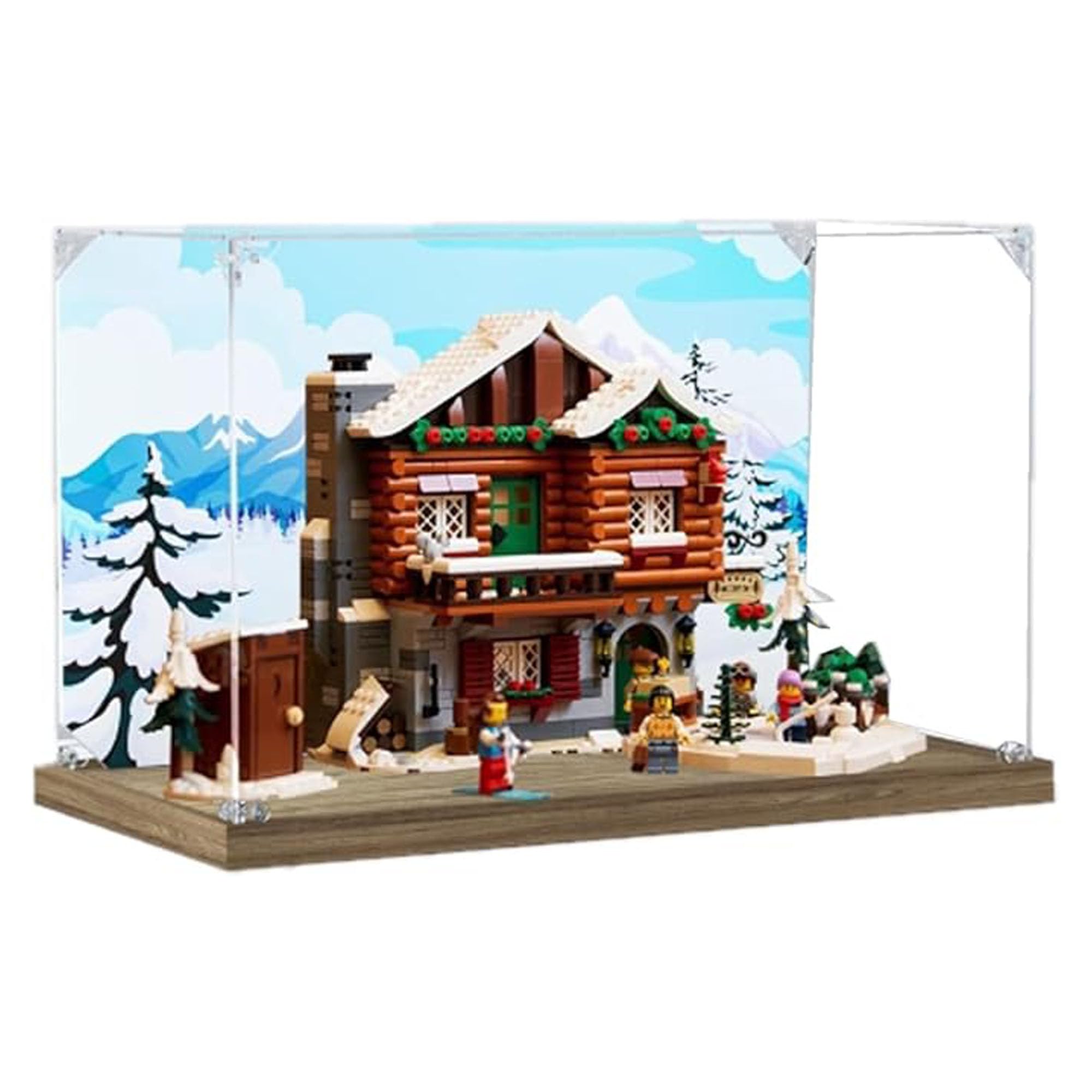 Acryl-Präsentationsbox, kompatibel mit Lego 10325 Schnee-Berghütten-Set, transparente staubdichte und dekorative Sammelbox, Geschenk (Präsentationsbox