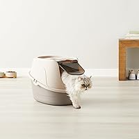 Vista 8 de Yaxa Basics Caja de arena para gatos con capucha sin complicaciones, estándar, multicolor, 21 pulgadas x 16 pulgadas x 15 pulgadas