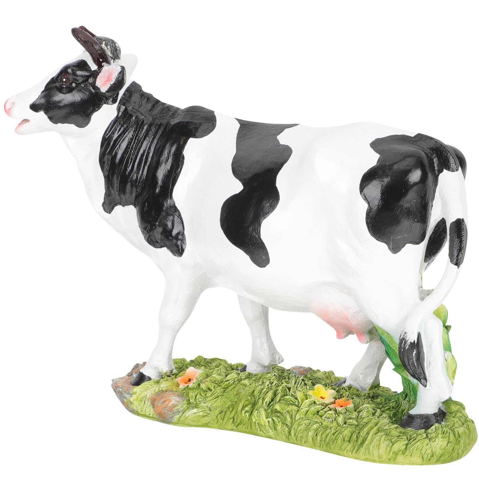 Statue de vache en résine artisanale haute résistance pour jardin chic