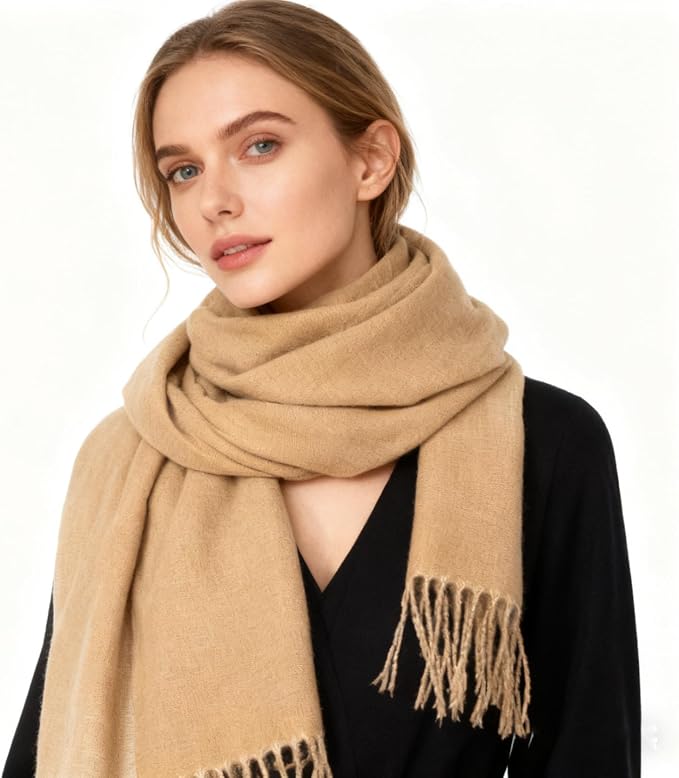 Bufanda de mujer grande para invierno, chal, bufanda larga, para vestido de otoño e invierno miniatura 4