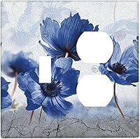 Vista 132 de Placa de pared de tortugas marinas, hierba oceánica, medusas, peces y algas marinas, placa de pared de doble palanca, cubierta de interruptor de luz