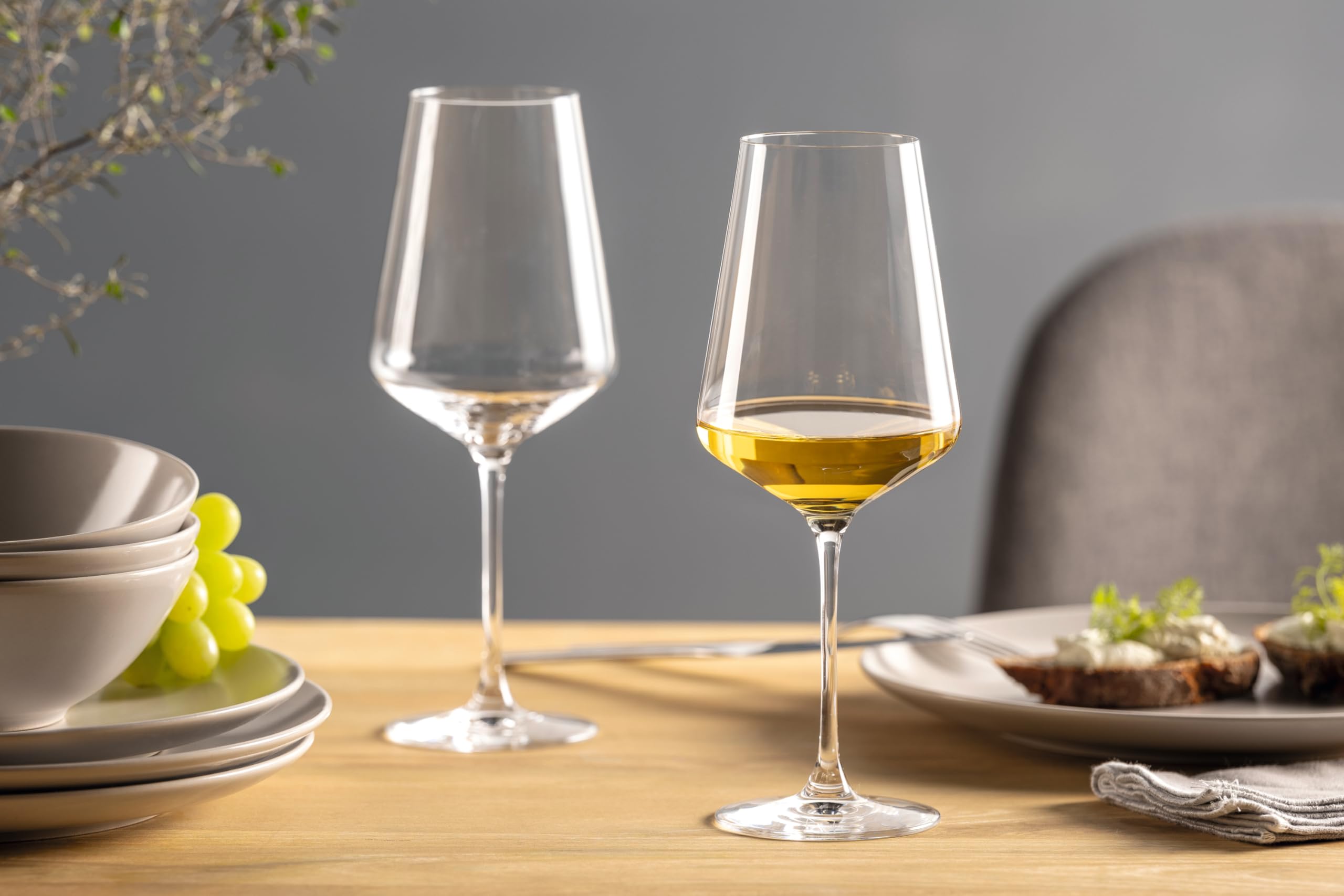 LEONARDO HOME Puccini Weingläser, 12er Set, spülmaschinenfest, 6 Rotwein-Gläser 750 ml, 6 Weißwein-Gläser 560 ml, Wein-Kelch mit gezogenem Stiel