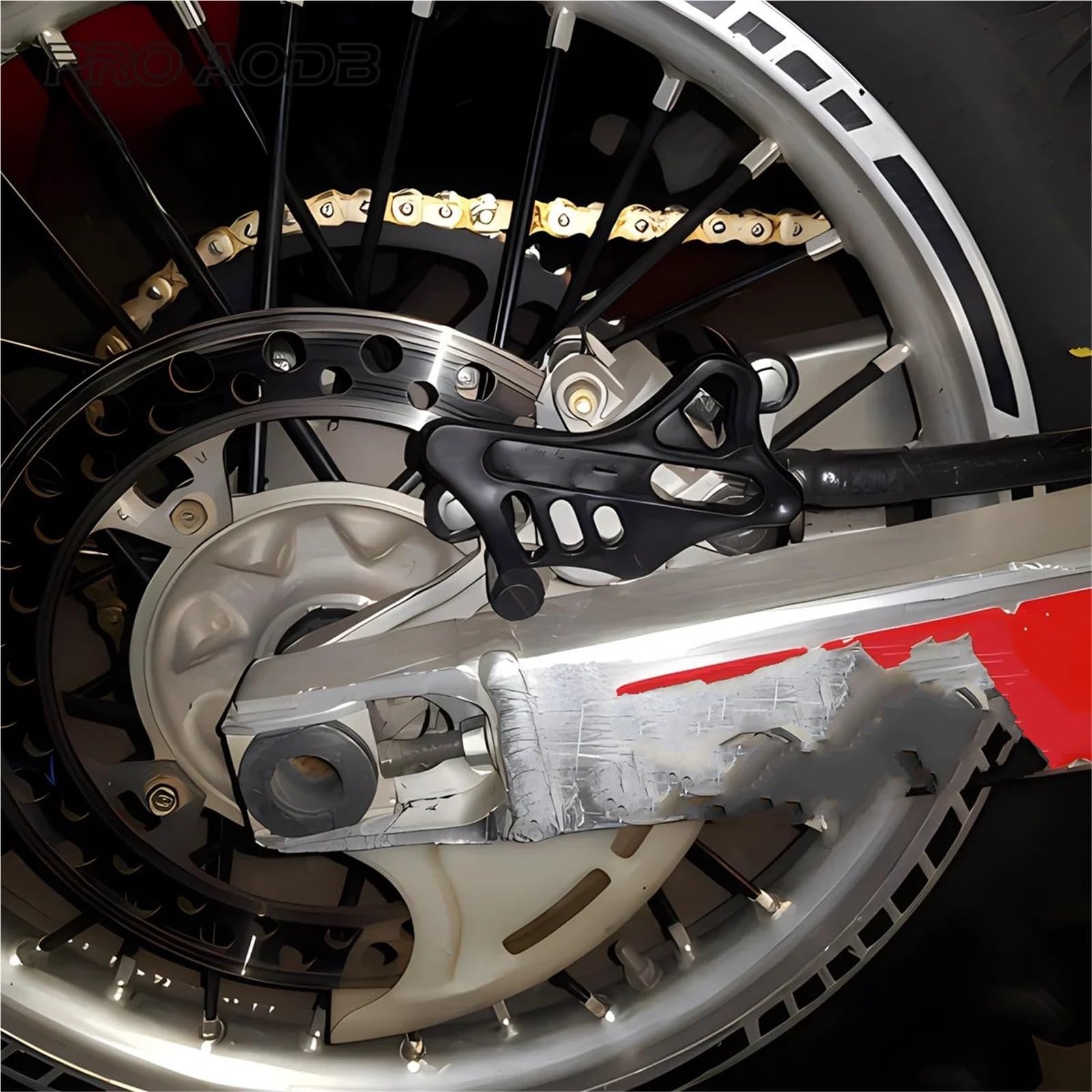 Protezione Disco Freno Adatto per Honda CR 125 CRF 250 450 250R 450R 250X 450X 250RX 450RX Protezione Pinza Freno Posteriore(Type B Black)