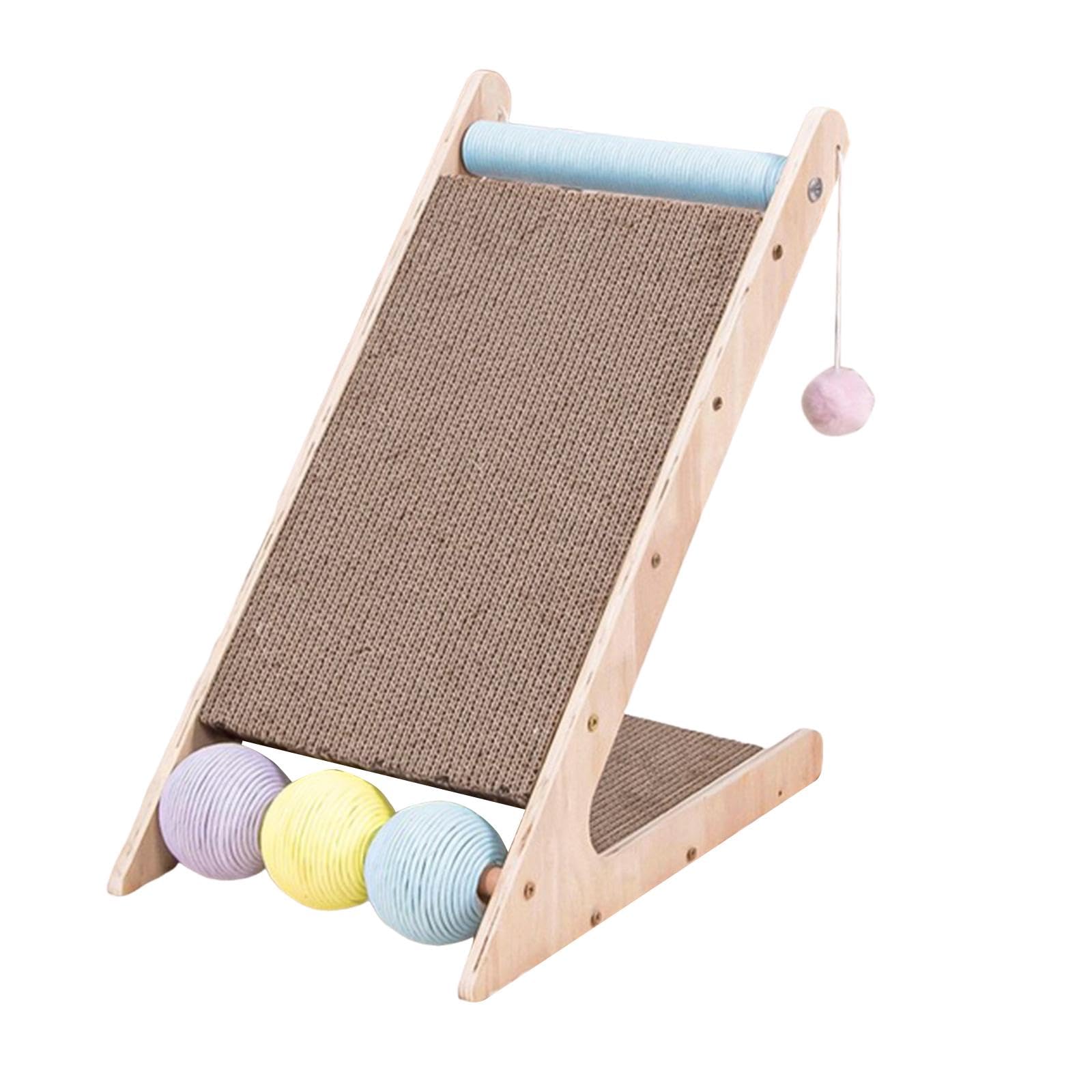 Rampa Rascadora para Gatos, Rascador para Gatos después de Rascar, Placas Rascadoras, Pelotas de Juguete para Afilar Las, para Gatos Pequeños, 438cmx275cmx445cm