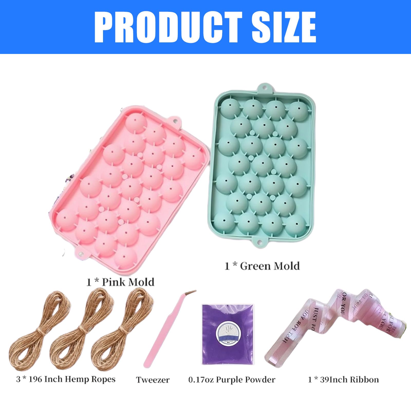 Generisch Le kit de bricolage de savon contient des moules en silicone en raisin, un emballage cadeau, un ruban de sac pour les projets de savon faits à la main, des accessoires de fabrication de