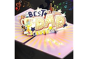 3D Pop Up Fathers Day Card, Lights & Music Father's Day Cards,...